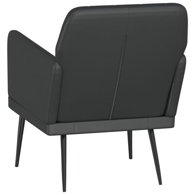 vidaXL Cadeira com apoio de braços 61x78x80 cm couro artificial preto