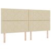 vidaXL Cabeceira Creme 200 cm tecido