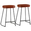 vidaXL Bancos de bar 2 pcs 41x29x62 cm castanho-escuro