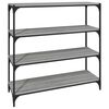 vidaXL Estante 100x33x100 cm derivados de madeira e a&ccedil;o cinza sonoma