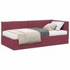 vidaXL Estrutura de Cama de Canto com Colch&atilde;o 2 unid. Vinho Vermelho
