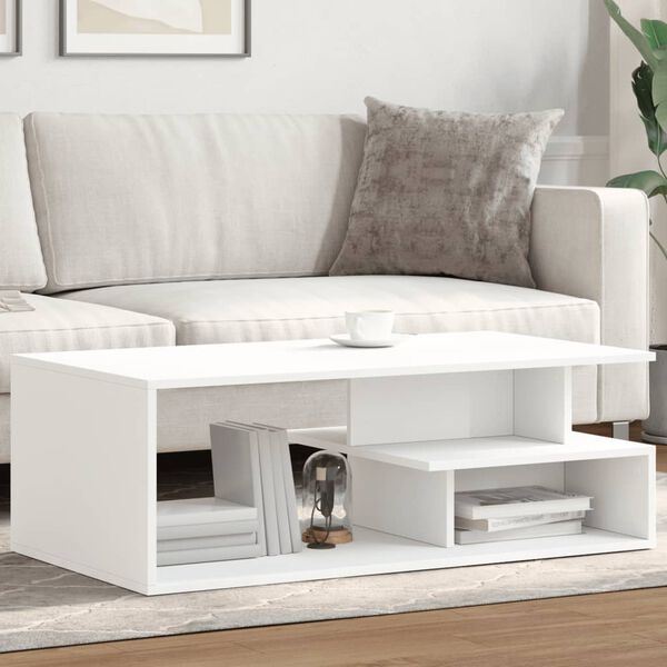 vidaXL Mesa de centro 102x55x35 cm derivados de madeira branco