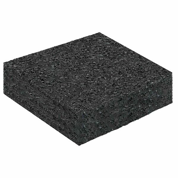 vidaXL Tapete de P&aacute;tio em Granulado de Borracha Preto 9 x 9 x 2 cm