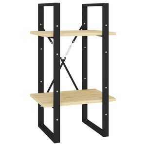 vidaXL Estante com 2 prateleiras 40x30x70 cm pinho maci&ccedil;o castanho