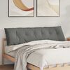 vidaXL Travesseiro para Costas Cinza Escuro 180 x 50 cm