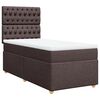 vidaXL Cama com molas/colch&atilde;o 80x200 cm tecido castanho-escuro