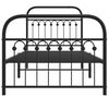 vidaXL Estrutura de cama com cabeceira e pés 90x190 cm metal preto