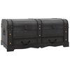 vidaXL Arca/bau de arruma&ccedil;&atilde;o em madeira preto 90x51x42 cm