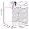 vidaXL Canil de exterior com teto 2x2x2,5m a&ccedil;o galvanizado prateado