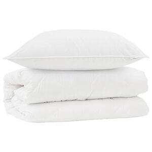 vidaXL Conjunto de Edredom com travesseiro 2 pcs Branco Microfibra