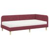 vidaXL Estrutura de Cama de Canto Vinho Vermelho 100 x 200 cm tecido