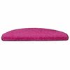 vidaXL Tapetes de escada 15 pe&ccedil;as 65x21x4 cm rosa semicircular grande