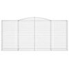 vidaXL Cestos gabi&atilde;o arqueados 2pcs 400x50x180/200cm ferro galvanizado