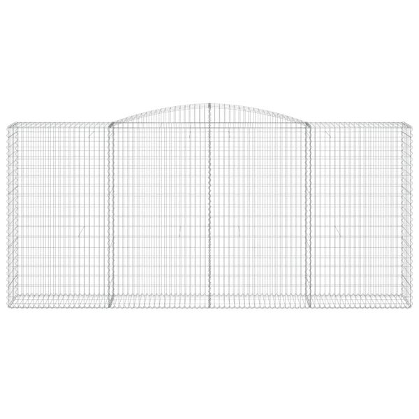 vidaXL Cestos gabi&atilde;o arqueados 2pcs 400x50x180/200cm ferro galvanizado