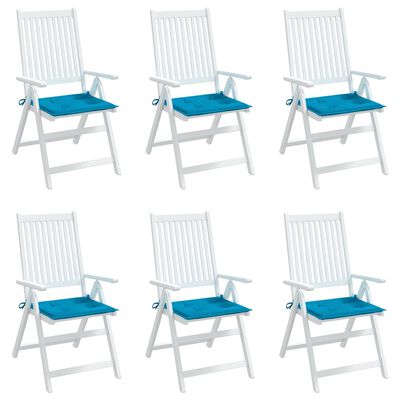 vidaXL Almofadões p/ cadeiras de jardim 6 pcs tecido oxford azul