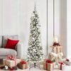 vidaXL &Aacute;rvore de Natal Artificial Branco 180 cm PVC, Metal e Pl&aacute;stico