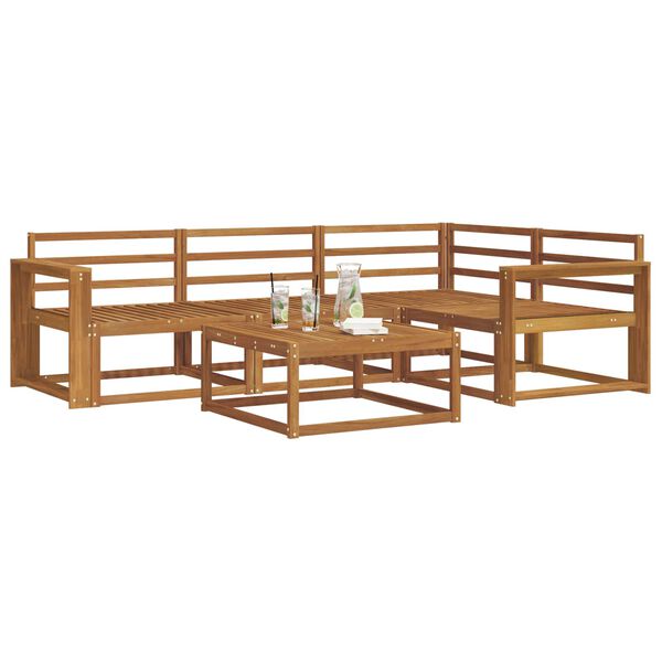 vidaXL Conjunto de Sof&aacute;s para Exterior 5 pcs Natural