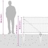 vidaXL Poste de Cerca Cinzeto 50 x 0,8 m (malha de 50 mm) A&ccedil;o e PVC