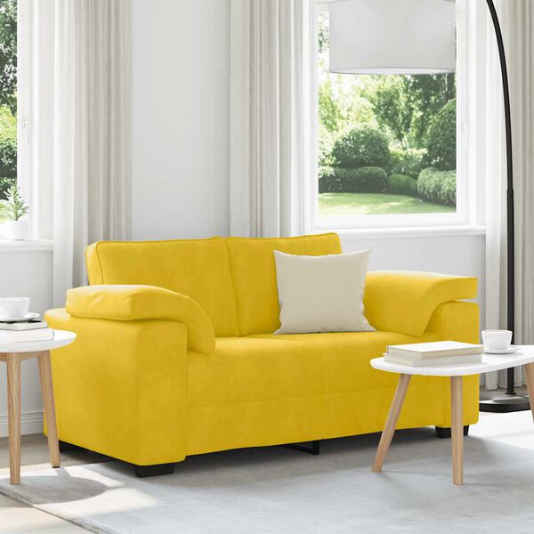 vidaXL Sof&aacute;-luvas 120 cm veludo amarelo