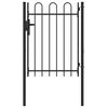 vidaXL Port&atilde;o de Cerca BOXTEL 103 x 175 cm A&ccedil;o revestido a p&oacute; Cinzeto