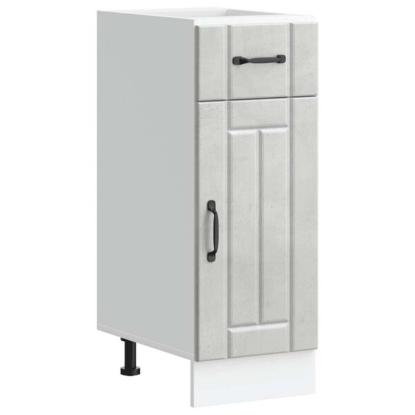 vidaXL Armário de cozinha baixo Lucca deriv. madeira cinzento cimento