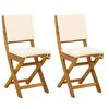 vidaXL Cadeiras Bistro Exteriores 2 pcs Branco Creme