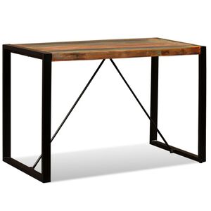 vidaXL Mesa de jantar madeira reciclada maci&ccedil;a 120 cm