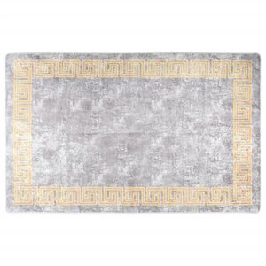 vidaXL Tapete lav&aacute;vel antiderrapante 160x230 cm cinzento