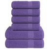 vidaXL 6pcs Conjunto de toalhas FROGN 360 g/m&sup2; roxo