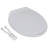 vidaXL Tampo de sanita com fecho suave oval branco