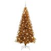 vidaXL &Aacute;rvore de Natal com 300 LEDs com suporte Ouro 180 cm PET