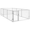 vidaXL Canil para cães ao ar livre com porta 2x4x1 m aço galvanizado