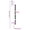 vidaXL &Aacute;rvore parede p/ gatos c/ poste arranhador 142,5cm cinza-escuro