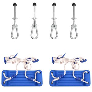vidaXL Assentos de baloi&ccedil;o 2pcs c/ pedras de escalada polietileno azul