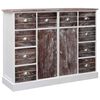 vidaXL Aparador com 10 gavetas 113x30x79 cm madeira castanho