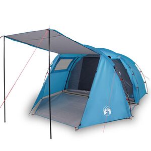 vidaXL Tenda de campismo t&uacute;nel para 4 pessoas imperme&aacute;vel azul
