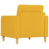 vidaXL Poltrona 60 cm tecido amarelo-claro