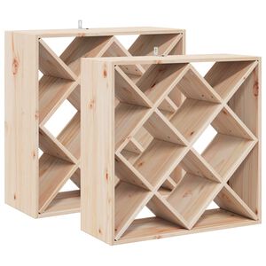 vidaXL Escorredor de Vinho 2 pcs Natural 62 x 25 x 62 cm