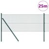 vidaXL Poste de Cerca Verde 25 x 0,6 m (malha de 12 x 12 mm) A&ccedil;o e PVC