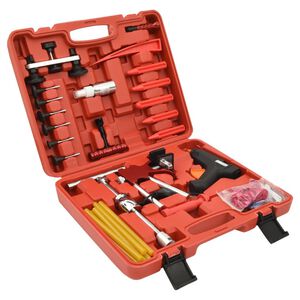vidaXL Conjunto de repara&ccedil;&atilde;o de mossas 42 pcs com caixa de arruma&ccedil;&atilde;o