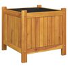 vidaXL Vaso/floreira de jardim com forro 42x42x40 cm ac&aacute;cia maci&ccedil;a