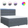 vidaXL Cama com molas/colch&atilde;o 180x200 cm veludo cinzento-escuro