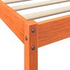 vidaXL Cama com estante sem colchão 135x190 cm pinho maciço