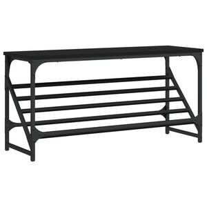 vidaXL Sapateira 90x30x45 cm derivados de madeira preto
