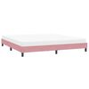 vidaXL Estrutura de cama sem colch&atilde;o 200x210 cm veludo rosa