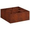 vidaXL Vaso de Jardim Ferro Enferrujado 100 x 100 x 20 cm A&ccedil;o Corten