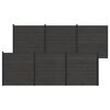 vidaXL Conjunto de Cercas 6 unid. 1045 x 186 cm WPC e Alum&iacute;nio Preto