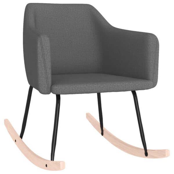 vidaXL Cadeira de baloi&ccedil;o tecido cinzento-escuro