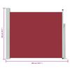 vidaXL Toldo lateral retrátil para pátio 100x300 cm vermelho