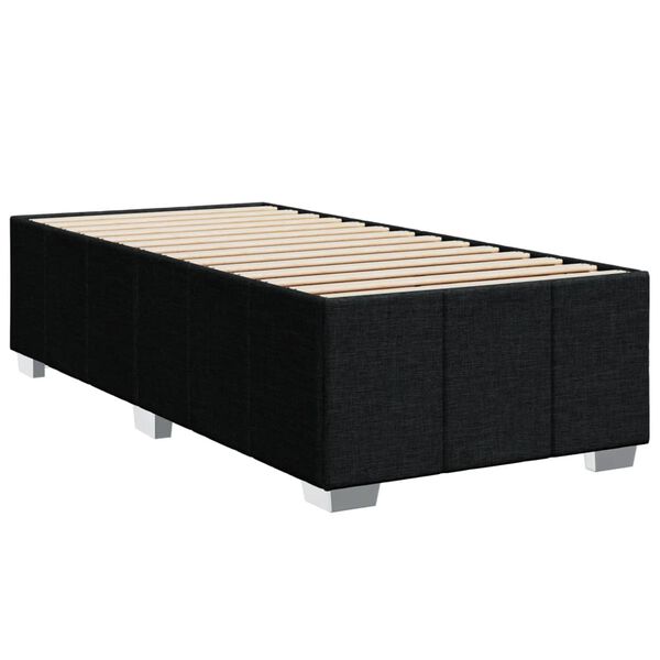 vidaXL Estrutura de cama sem colch&atilde;o 90x200 cm tecido preto